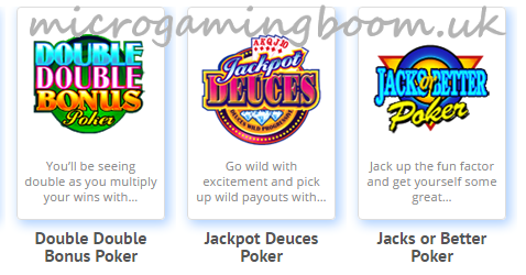 Microgaming Casinos Video Poker